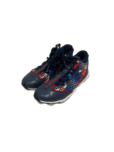 Used Under Armour HARPER 9 RM BB/SB Cleats White/Royal/Red Junior 03 11692-S000140302