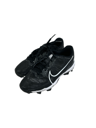Used Nike ALPHA HUARACHE BB/SB Cleats Black Junior 02.5 11692-S000140360