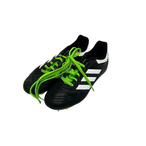 Used Adidas GOLETTO Soccer Cleats Black And Green Junior 02.5 11692-S000140378