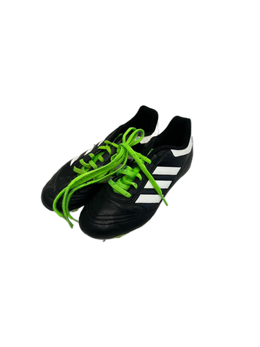 Used Adidas GOLETTO Soccer Cleats Black And Green Junior 02.5 11692-S000140378