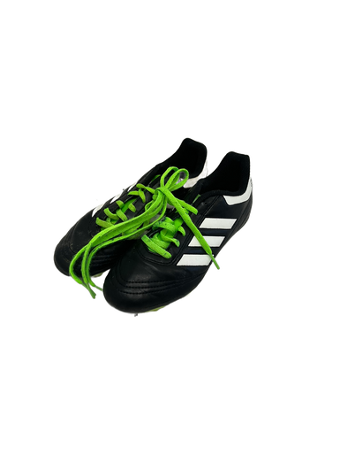 Used Adidas GOLETTO Soccer Cleats Black And Green Junior 02.5 11692-S000140378