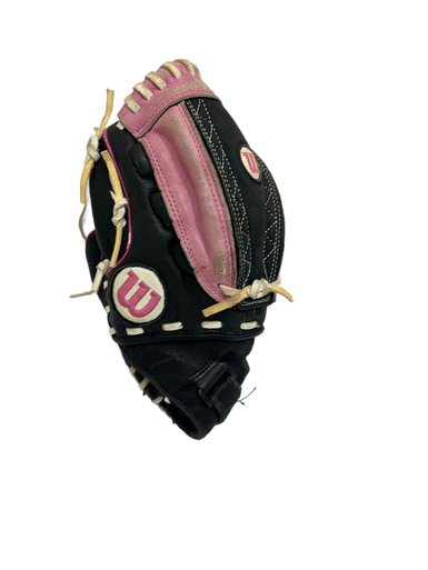 Used Wilson A440 BB/SB Glove T-ball Black And Pink 10" 11692-S000140446