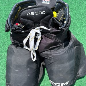 Black CCM Tacks AS 580 Hockey Pants (Used) | Junior Medium