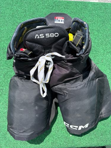 Black CCM Tacks AS 580 Hockey Pants (Used) | Junior Medium
