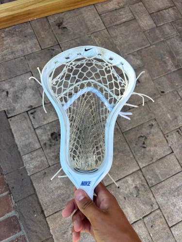 White Nike L3 Strung Lacrosse Head