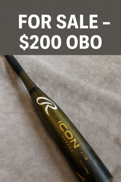 2024 Rawlings Icon Composite USSSA Certified Bat (-10) 20 oz 30" (Used)