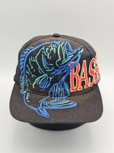 Vintage Rare Bass Pro Shop 1990s Big Logo Bass Pro Fishing Hat Cap Vtg Snapback