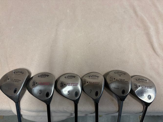Men's Callaway Big Bertha War Bird Right Handed Clubs (Full Set) Regular Flex 6 Pieces (Used)