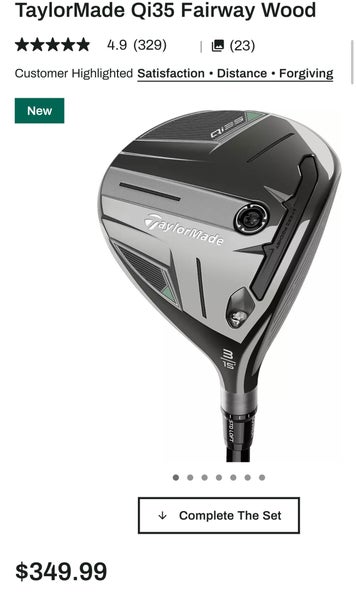 Men's 2025 TaylorMade Qi35 Right Handed Fairway Wood Stiff Flex 3 Wood (New)