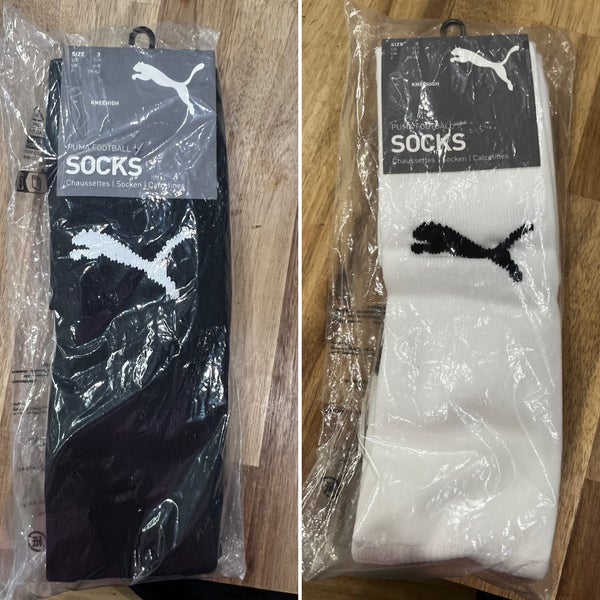 2 Pairs Of Men’s Puma soccer socks SIZE: US 7-9 Black & White