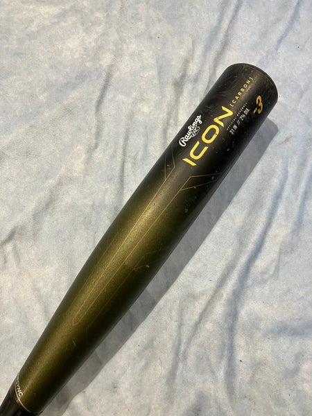 2023 Rawlings Icon Composite Bat BBCOR Certified (-3) Composite 28 oz 31" (Used)