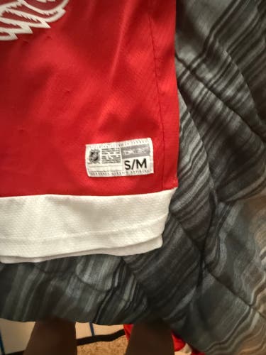 Red Small / Medium Boys Reebok Jersey (Used)
