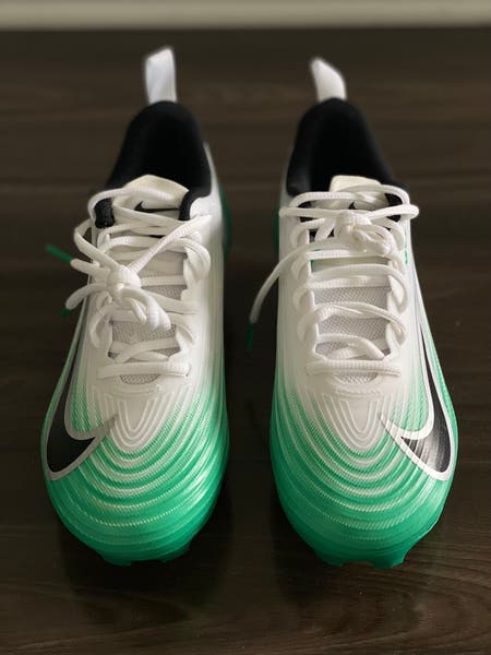 Nike Vapor Speed 3 White Green Football Cleats men display picture 1