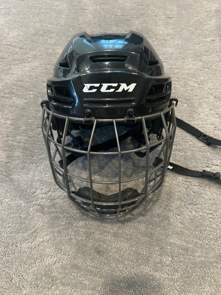 Used Ccm Ht Tacks 310 Helmet Cage Combo Black Lg 11613-s000154375