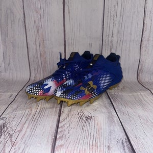 Under Armour Blur 2 MC USA Blue Gold Football Cleats Mens Sz 11 (3027307 400)