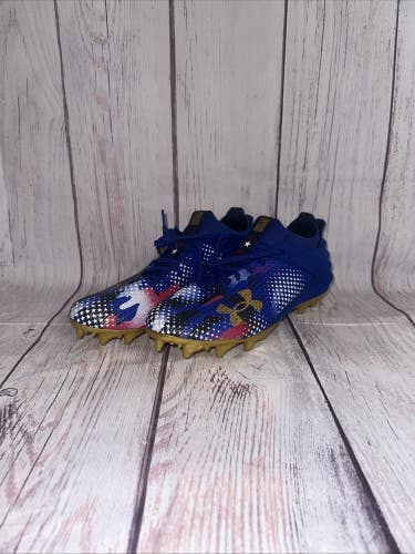 Under Armour Blur 2 MC USA Blue Gold Football Cleats Mens Sz 11 (3027307 400)