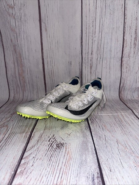 Zoom Superfly Elite 2 Track Spikes Flyknit White Teal Spikes FZ9662-100 8.5