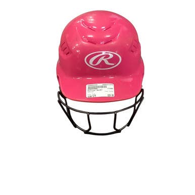 Used Rawlings HELMET Batting Helmet w/Mask Pink S/M 11479-S000402430