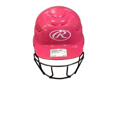Used Rawlings HELMET Batting Helmet w/Mask Pink S/M 11479-S000402430