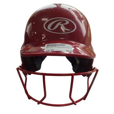 Used Rawlings BATTING HELMET Batting Helmet w/Mask Red XS/S 11479-S000402401