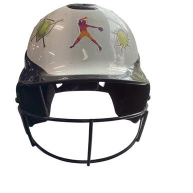 Used RIP-IT BATTING HELMET W FACEMASK Batting Helmet w/Mask Black M/L 11479-S000402396