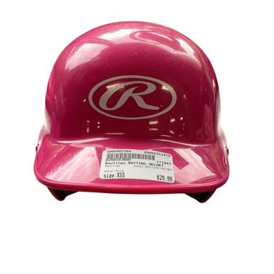 Used Rawlings BATTING HELMET Batting Helmet No Mask Pink XS/S 11479-S000402384