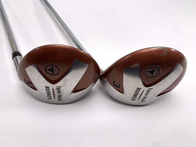TaylorMade Burner 1998 3 & 5 Fairway Wood Set 15* 18* 90g Stiff Steel Mens RH