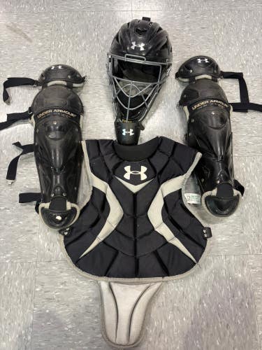 Youth Under Armour Victory Series Catcher's Set - Missing One Leg Strap (Used)