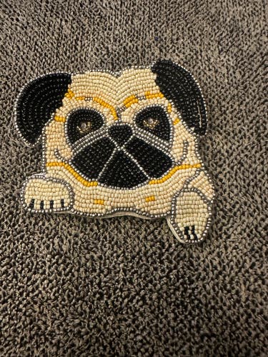 Pug beaded coin pouch/purse. Unbranded