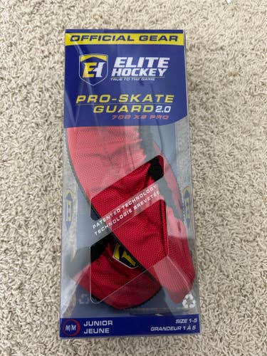 Elite Hockey Skate Guards Walkable Sz M Jr 1-5 Red