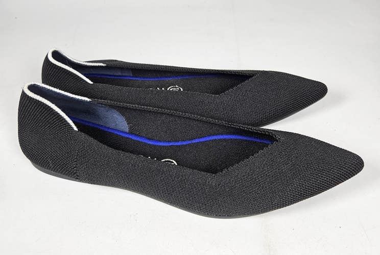 Rothys The Point Womens Black Ballet Flats Slip On Shoes Size 9