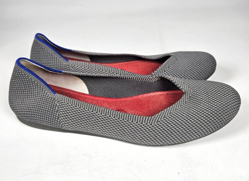Rothys The Flat Ballet Shoes Womens Size 8 Knit Round Toe Slip On Comfort