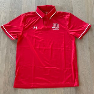 Red Large Men's Utah Lacrosse Polo