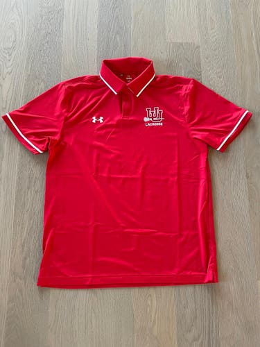 Red Large Men's Utah Lacrosse Polo