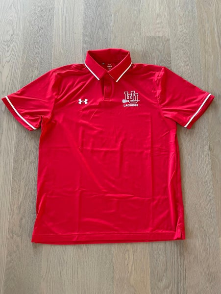 Red Large Men's Utah Lacrosse Polo