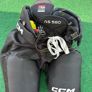Black CCM Tacks AS 580 Hockey Pants (Used) | Junior Large