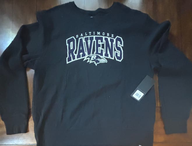 '47 Baltimore Ravens Sweatshirt NFL Football Crew Neck Pullover 2XL NWT MSRP $75