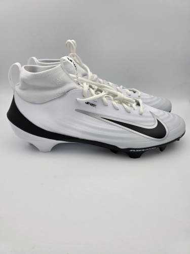 Nike Zoom Air Vapor Pro 1 White/Black Football Cleats IB2495-105 Size 15