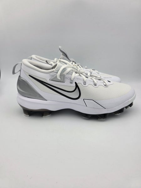 Nike Force Trout 9 Elite MCS 'White Black Metallic Silver' Baseball Cleats Men's Size 11