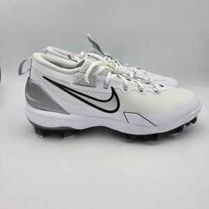 Nike Force Trout 9 Elite MCS 'White Black Metallic Silver' Baseball Cleats Men's Size 12