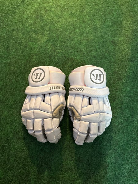 White Warrior Burn Lacrosse Gloves Large (Used)