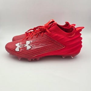 Under Armour UA Blur Smoke 2.0 Red Football Cleats 3026330-600 Men’s Size 12.5