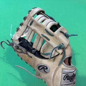 White Rawlings Heart of the Hide R2G LH First Base Baseball Glove 12.5"