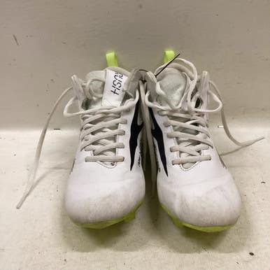 Used New Balance LAX Cleats Boys White And Optic Yellow Junior 05 11725-S000490495