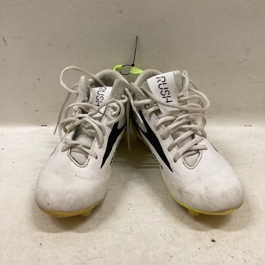 Used New Balance LAX Cleats Boys White And Optic Yellow Junior 04.5 11725-S000490496