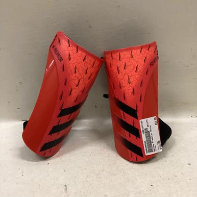 Used Adidas Soccer Shin Guards Adult Red MD 11725-S000490523