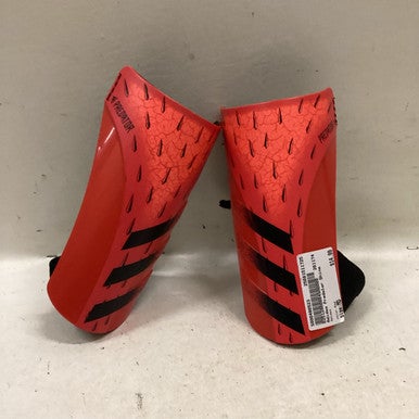 Used Adidas Soccer Shin Guards Adult Red MD 11725-S000490523