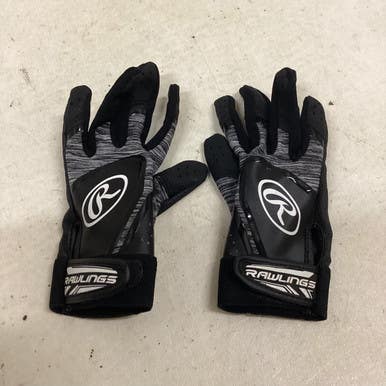 Used Rawlings BB/SB Batting Gloves Black Youth 11725-S000490575