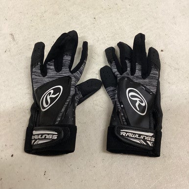 Used Rawlings BB/SB Batting Gloves Black Youth 11725-S000490575