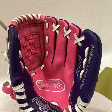 Used Rawlings PL91PP BB/SB Glove T-ball Purple And Pink 10" 11725-S000490587